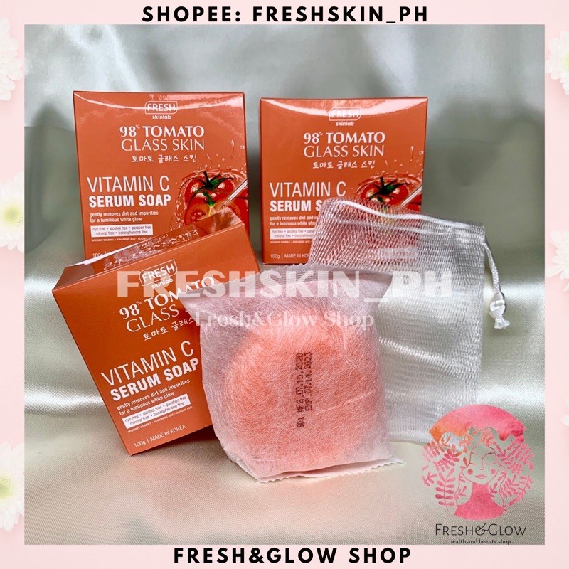 tomato glass skin serum soap