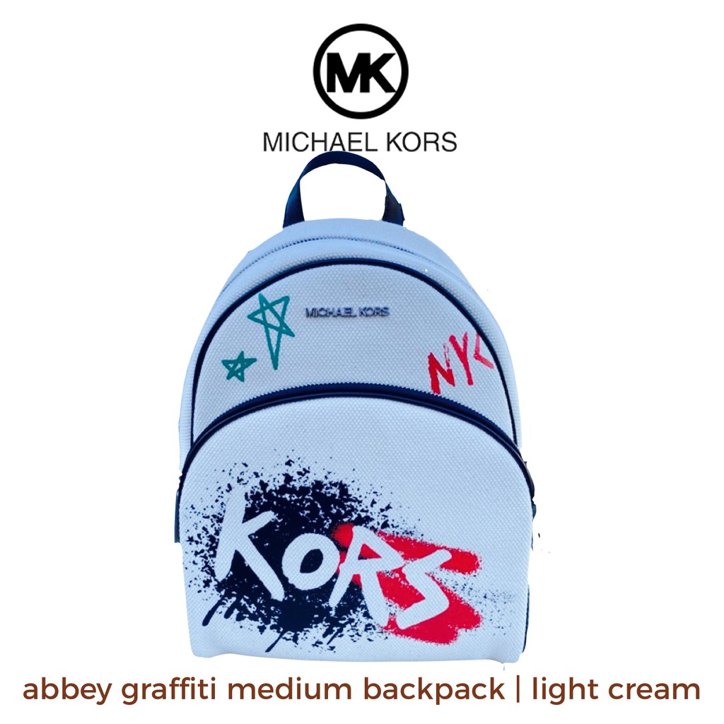 michael kors cream backpack