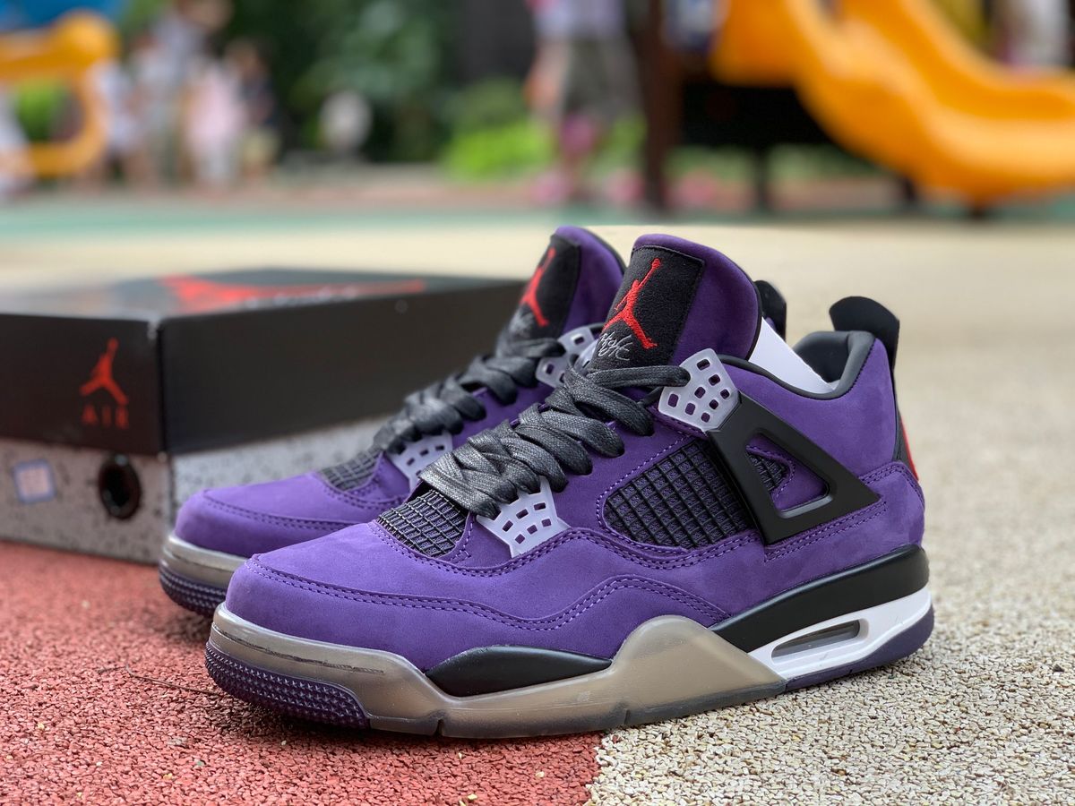 cactus jack air jordan 4 purple