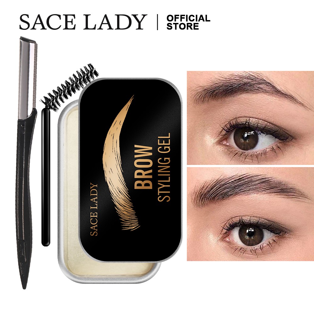 SACE LADY 3pcs Eyebrow Soap Set Waterproof Brow Stamp Styling Soap Long