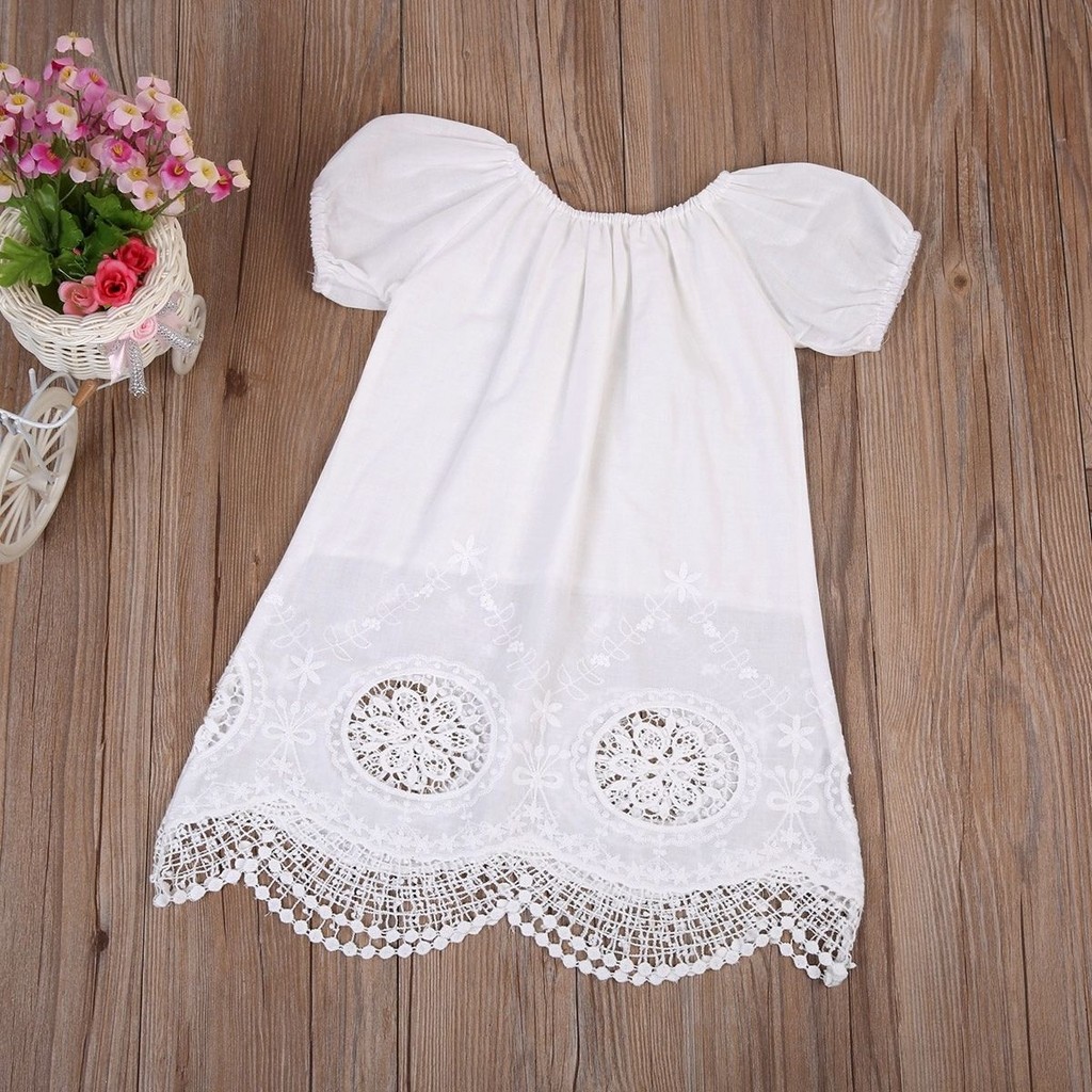 white cotton dress for girls