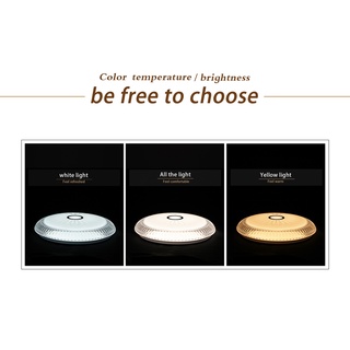 【SUN】COD Modern LED Ceiling Light Ultra Thin Lamp Three Color Dimming for Living Room 27-40cm #6