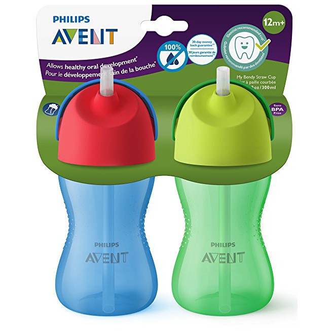 Philips AVENT My Bendy Straw Cup 10 Oz Baby Drink Bottle Beverage Water