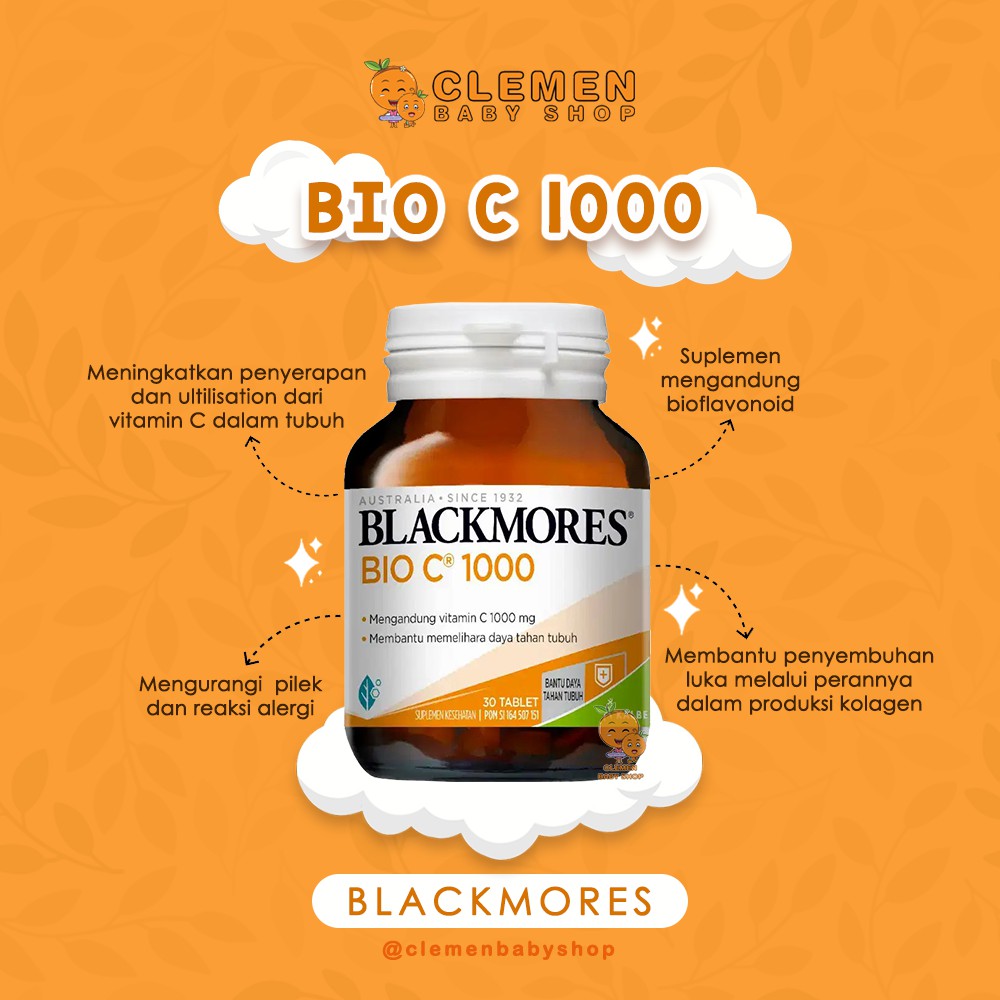 Blackmores Bio C 1000mg Contains 30 Capsules Shopee Philippines