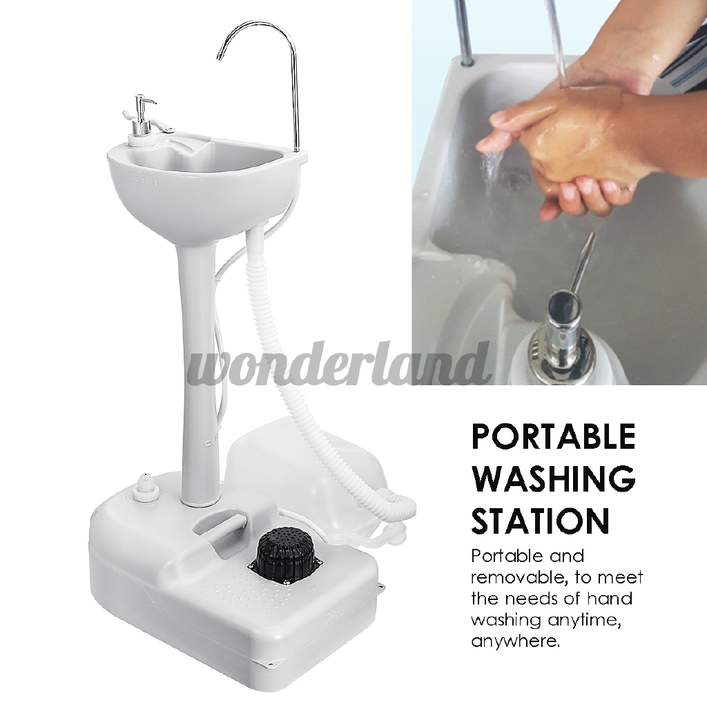 Portable Hand Washing Station Garden Camping Sink Basin Water Tank Pump Stand Shopee Philippines