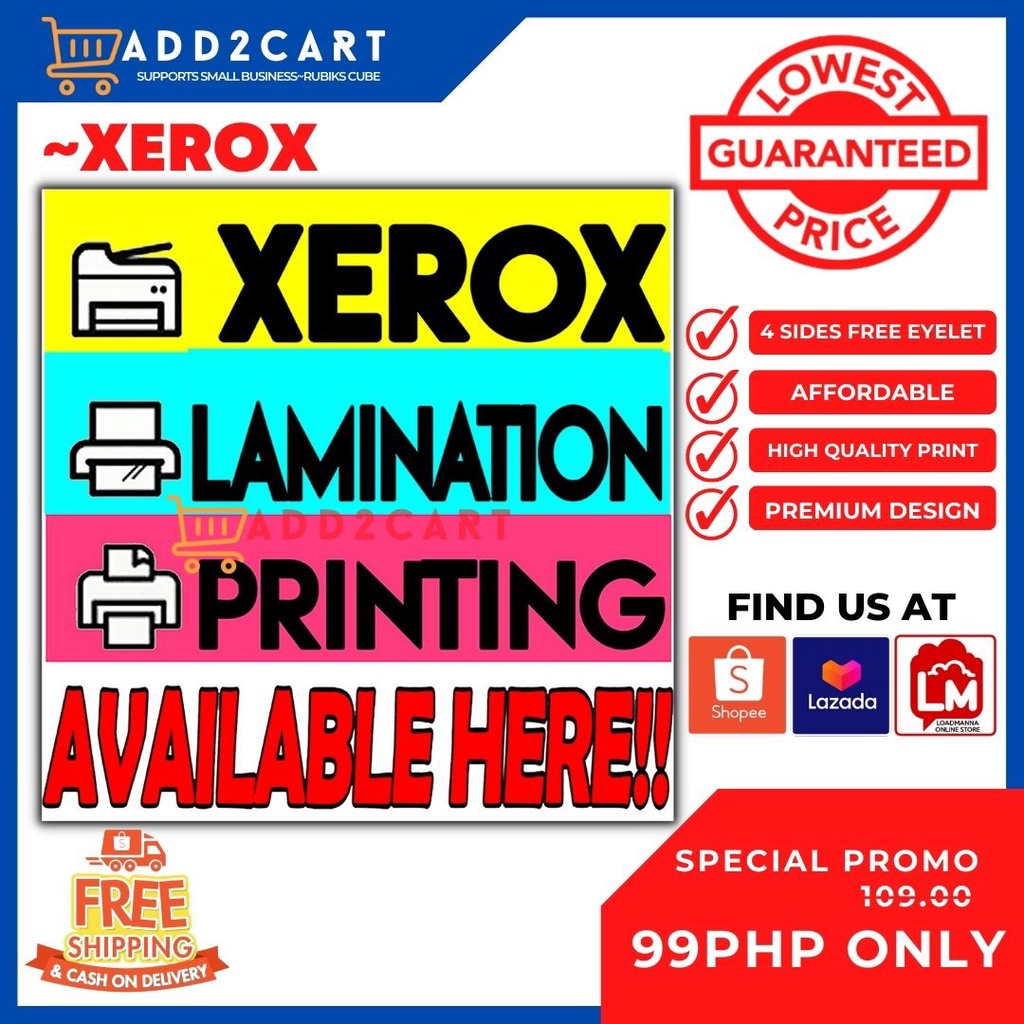XEROX LAMINATE LAMINATION SCAN PRINTING TARPAULIN SIGN FOR PHOTOCOPY 