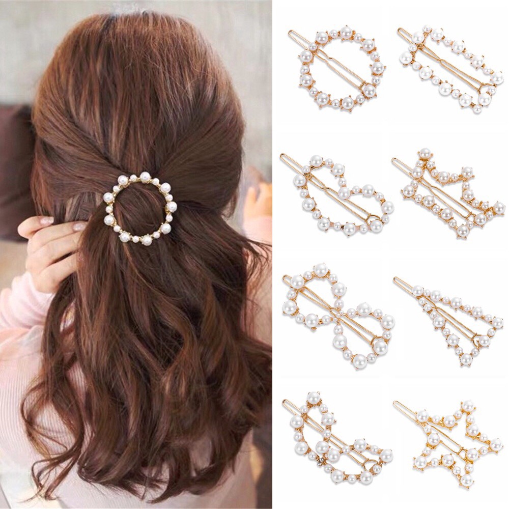 2019 Korean Sweet Pearl Hair Clip Shopee Philippines 3541