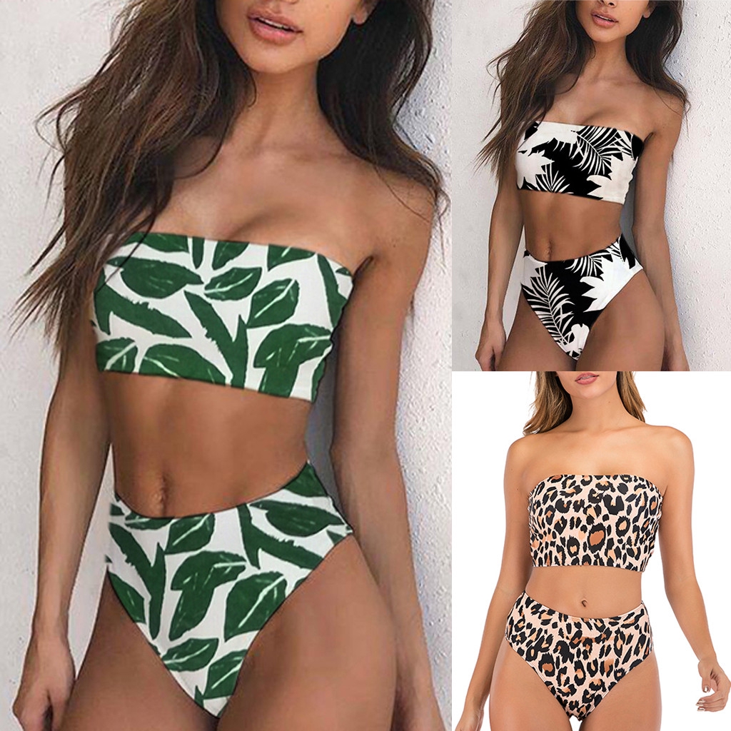 push up patchwork bikini