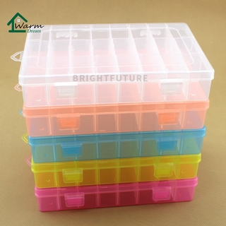 24 Compartments Detachable Storage Organizer Removable Dividers Plastic Box Case Jewelry Bead Storage Container Craft Organizer