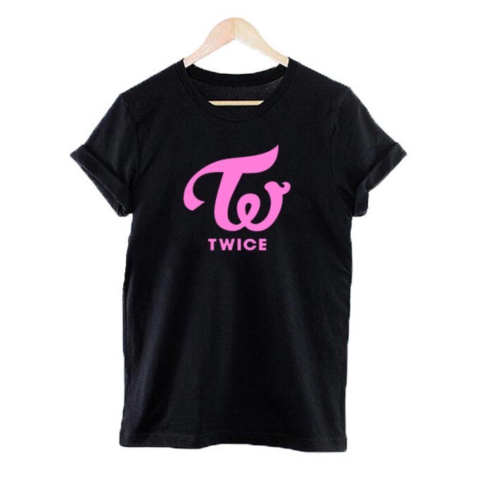 Twice Tshirt Pink Logo Black Or White Tee L Twice Tee L Twice Logo Shopee Philippines