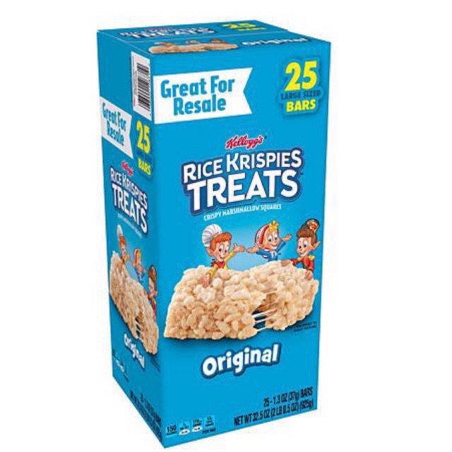 Kellogg's Rice Krispies Treats, Original, 1.3 oz, 25 ct | Shopee ...