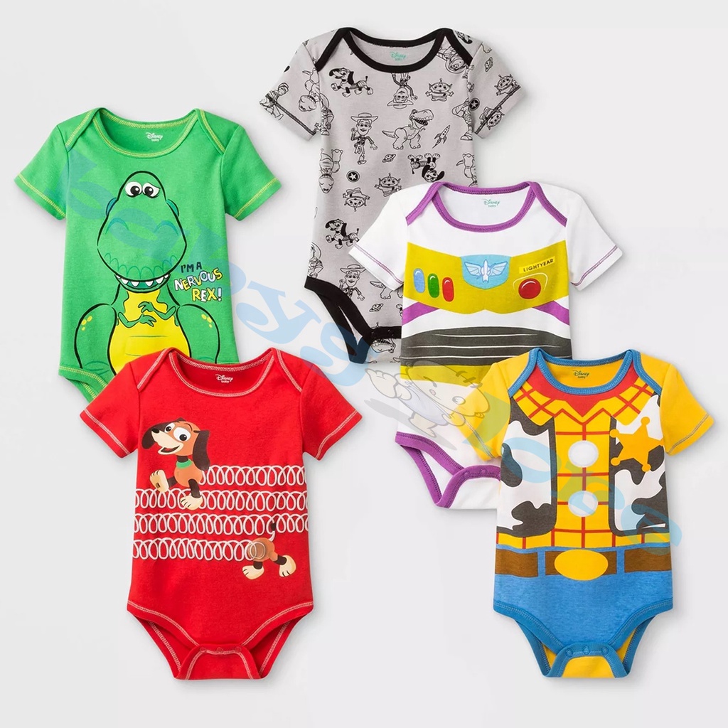 Toy Story Onesies for Baby Woody Buzz Rex Slinky Dog Onesies Mike