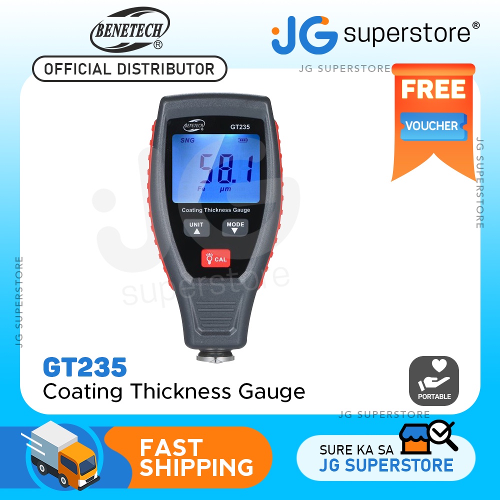GT235 LCD Coating Thickness Car Paint Depth Gauge Meter for