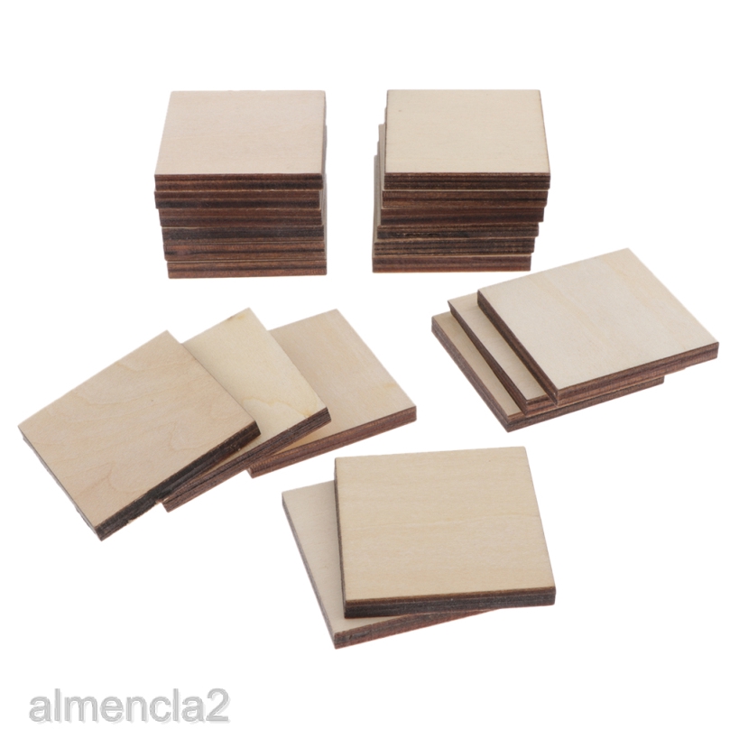 square wood craft pieces