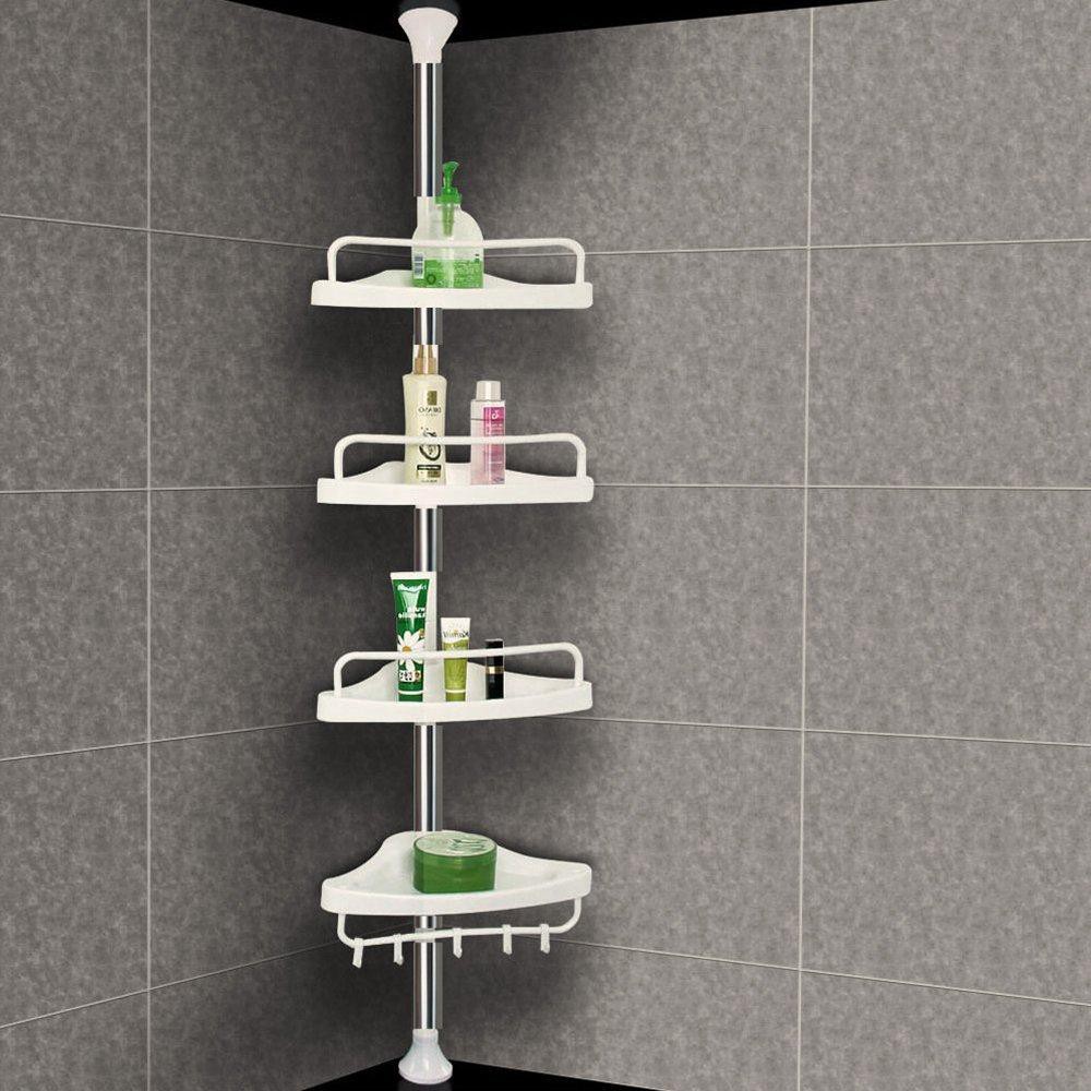 4 Tier Corner Bath Room Caddy Rack Holder Shelf Shower Storage Bathroom