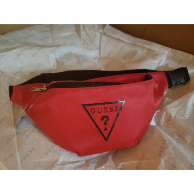 guess belt bag red