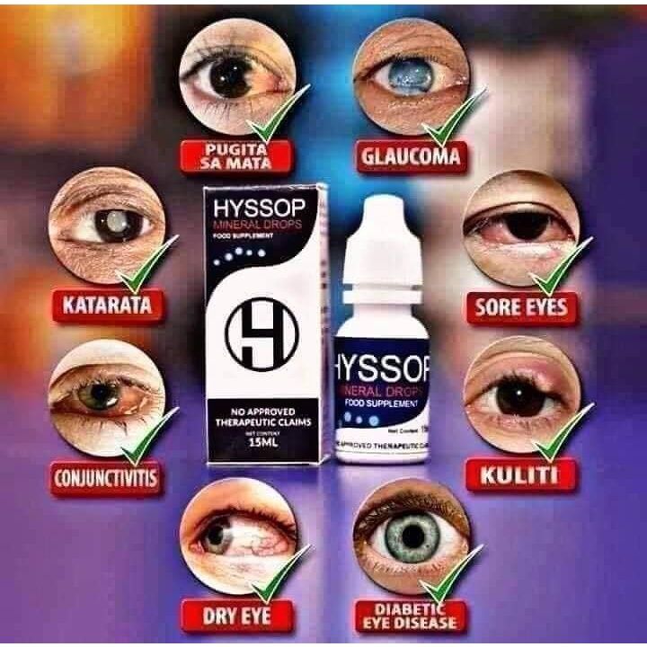Best Seller FDA Approved Hyssop Mineral Eye Drops Original for Sore