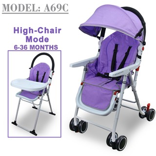 purple high chair