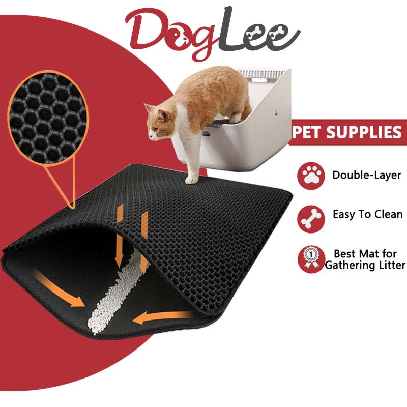 Waterproof Cat Litter Trapper Mat EVA Double Layer pet cat litter pad