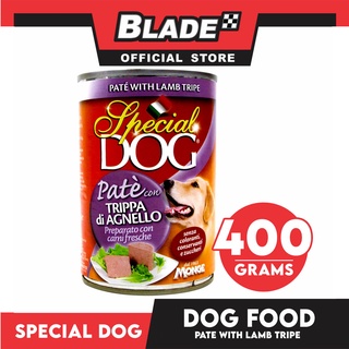 Monge Special Dog Pate 400g (Pate With Lamb Tripe) Dog Wet Food, Dog Canned Food