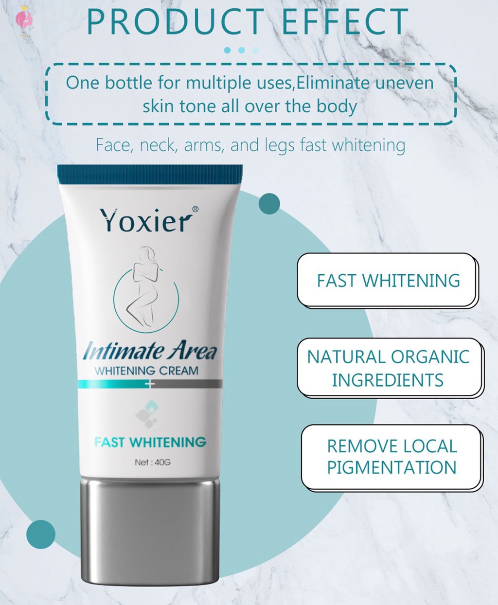 GLAMN Yoxier Underarm Whitening Cream Body Creams Between Legs Knees