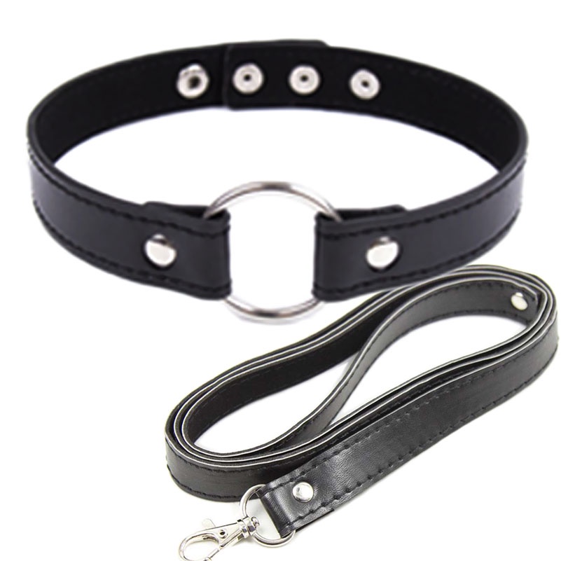 Xryz Duoai Candiway Leather Collar Lead Chain Bondage Boutique Adult