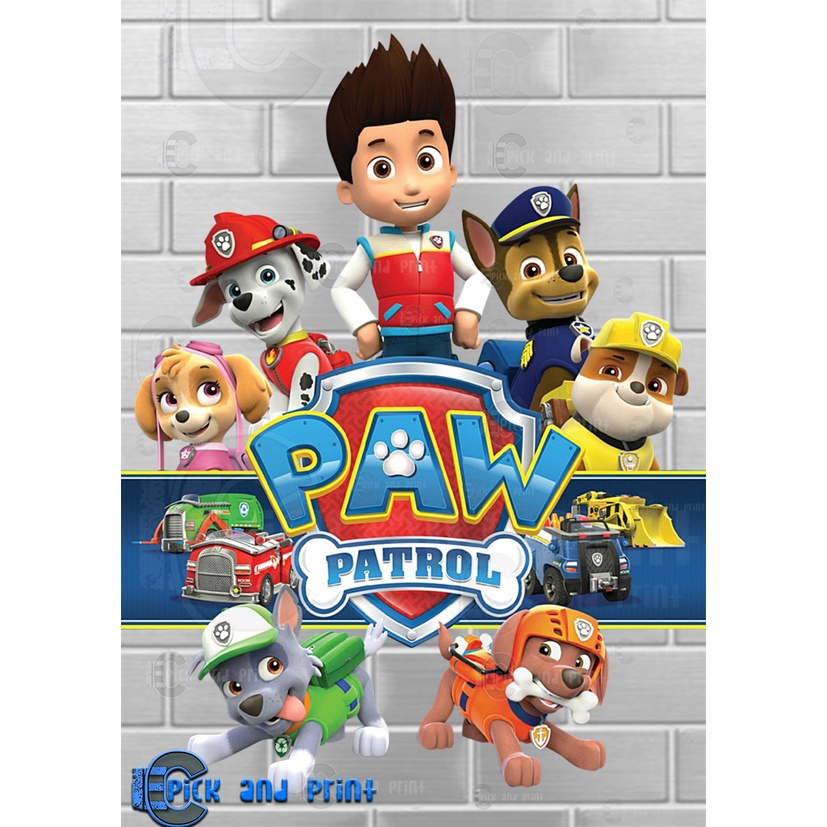 Paw Patrol Character Cut Outs for DIY Backdrop/Party Decorations/Party