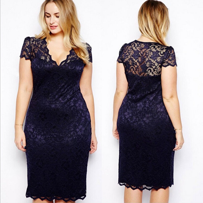 sexy lace plus size dresses