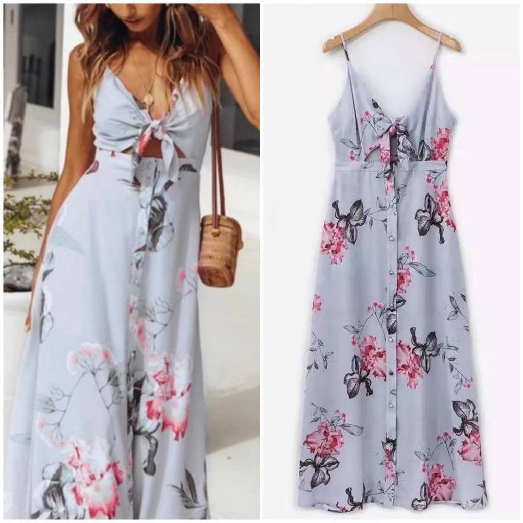 boho floral maxi dress