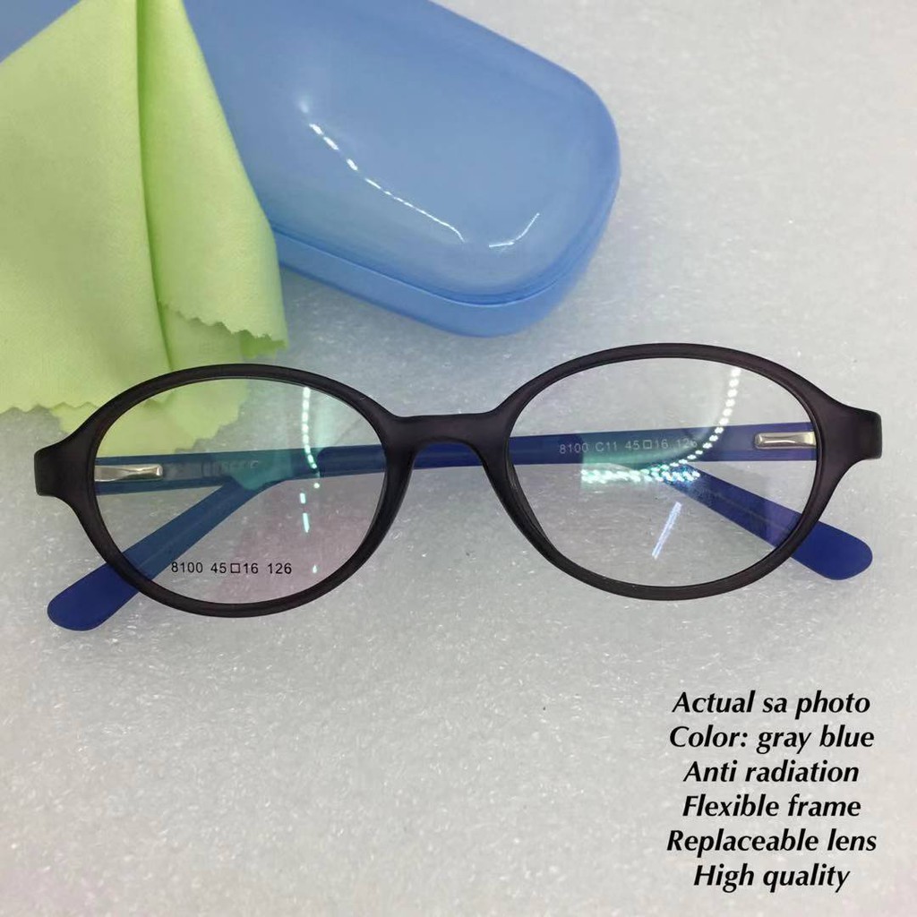 Anti radiation eyeglass for kids/replaceable lens/flexbel frame/high quality/free plastic case