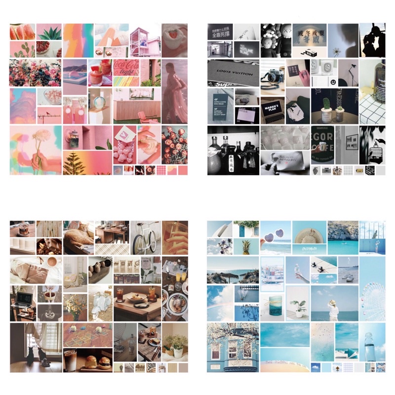 PLT 70 pcs Aesthetic Stickers for Journal Scrapbook Planner Sticker Set