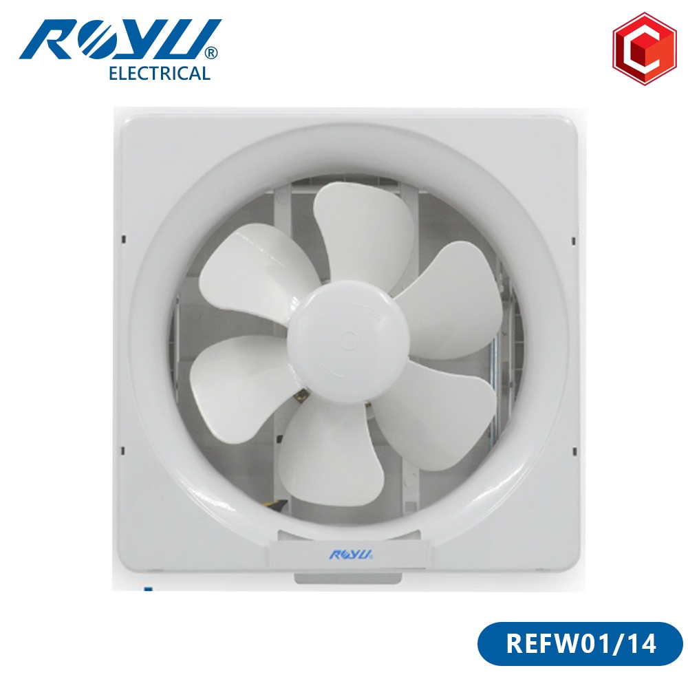 Exhaust Fan 14 inches Wall Mounted Rust Proof Back Louver Cover 230V AC