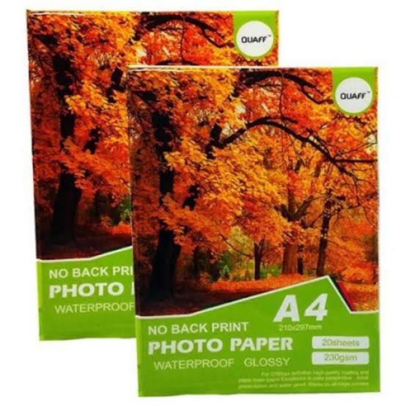 Quaff A4 Glossy Photo Paper 230gsm 20sheets/pk Shopee Philippines