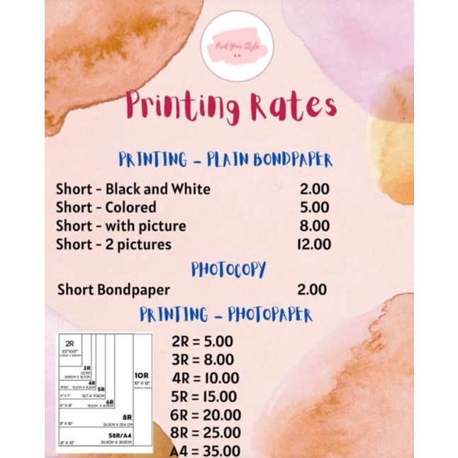 Printing Rates In Lower Price Shopee Philippines