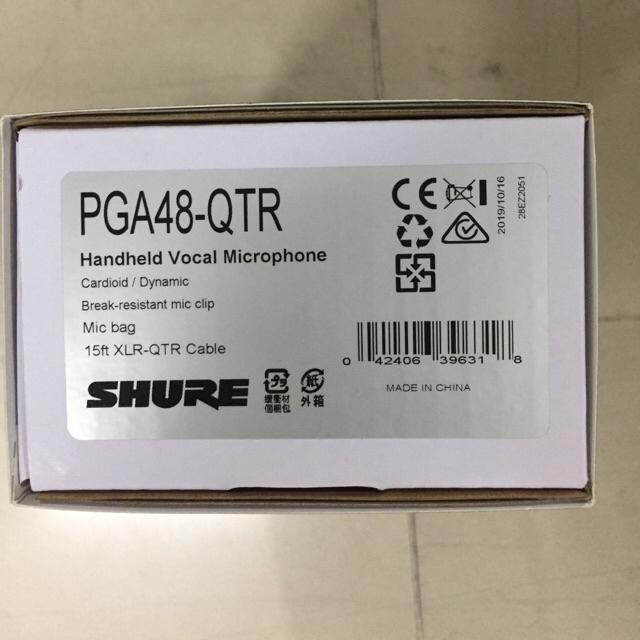 未使用 未開封品 SHURE フォーンケーブル付属 kmdlckf XLR ダイナミックマイク ボーカル用 PGA48-XLR