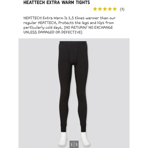 Uniqlo Heattech EXTRA WARM Tights MEN | Shopee Philippines