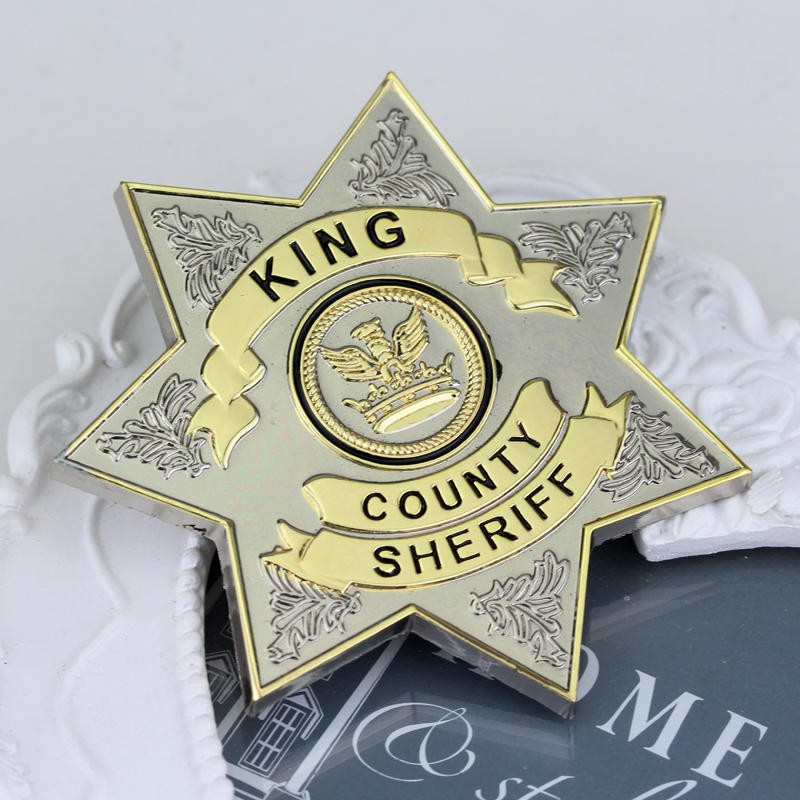 Walking Dead Metal Sheriff Badge Brooch