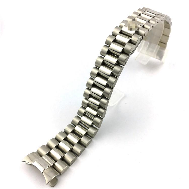 Watch Band Strap Solid Curved End President Style Bracelet Shopee