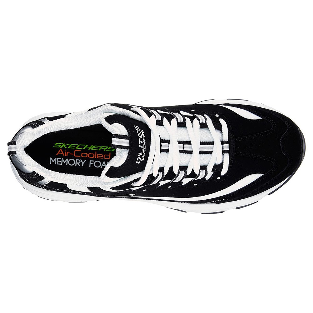 mens black skechers memory foam