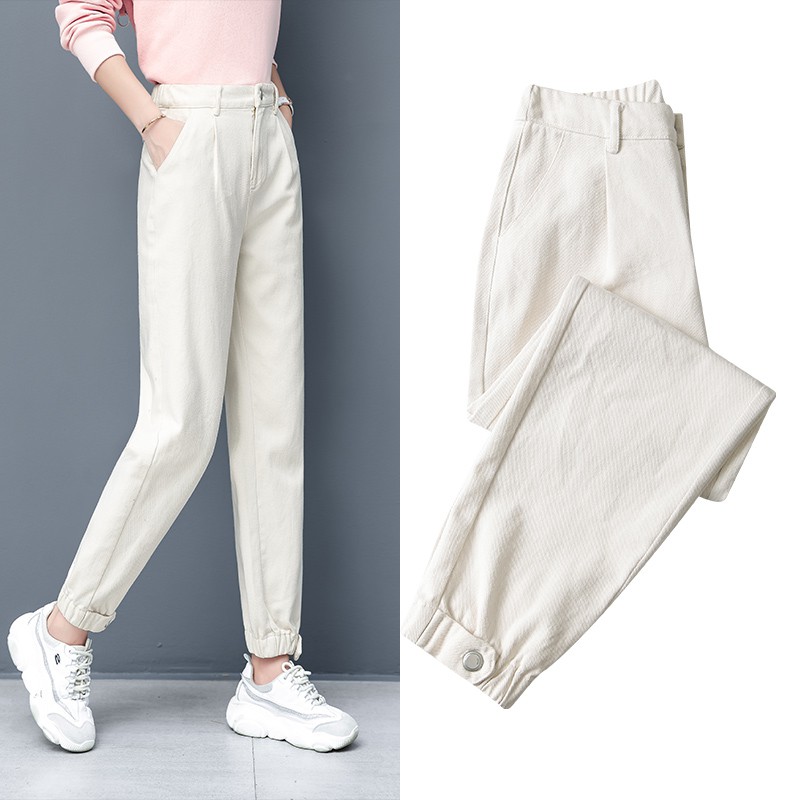 beige jeans high waist