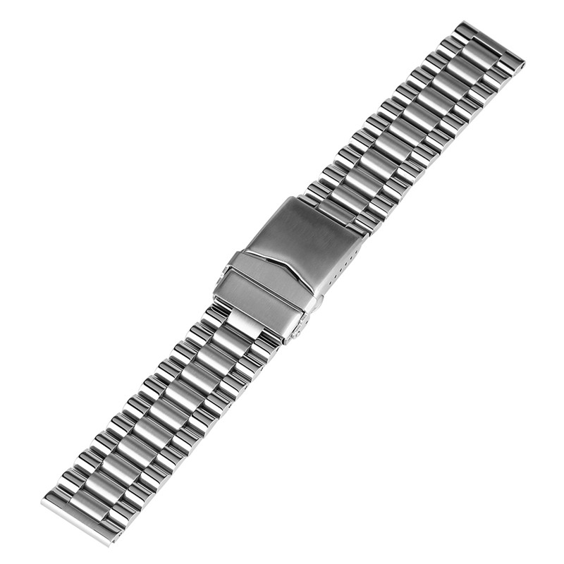 black and silver watch band