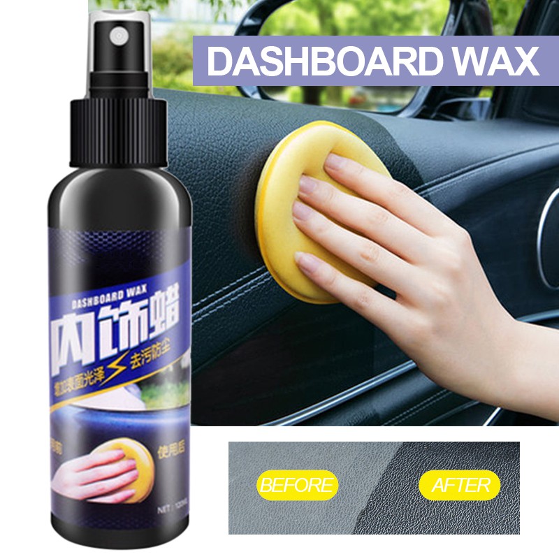 120ML Auto Care Car Interior Wax Seat Polish Dashboard ...