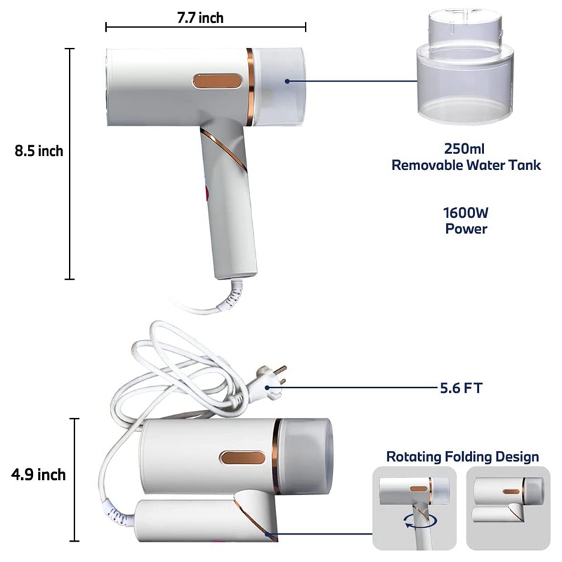 Handheld Steamer 1600W Powerful Garment Steamer Portable Fast Heat