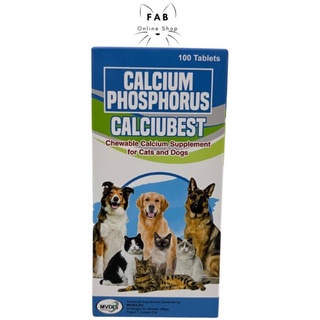100 tablets Calciubest Chewable Supplement for Cats and Dogs