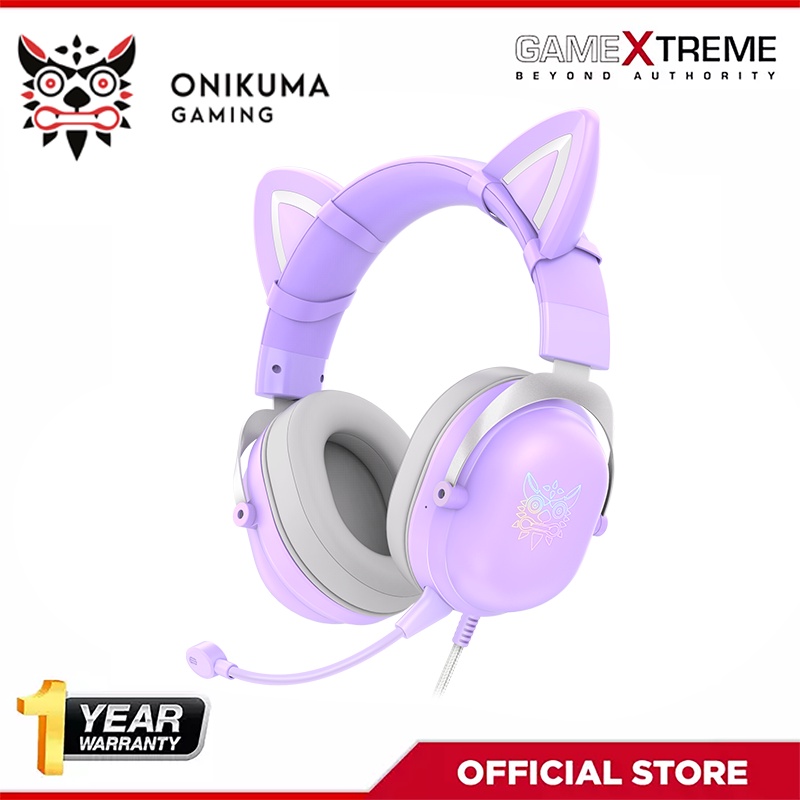 ONIKUMA X11 Cat Ears Gaming Headset Wired Over Ear Gaming Headphone 3.5mm Jack Headphones