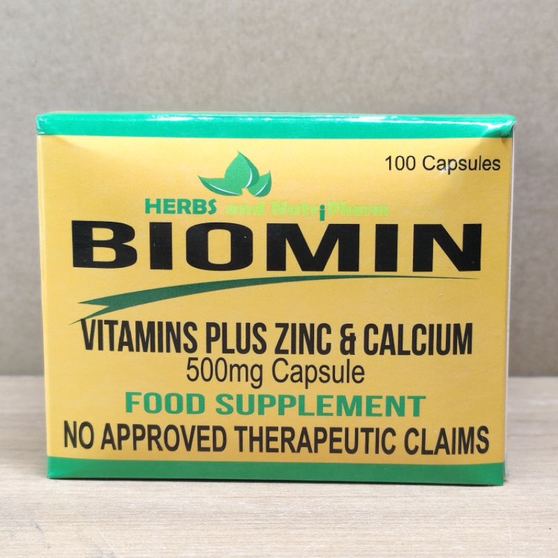 BIOMIN ( Vitamins Plus Zinc & Calcium ) 100 Capsules Shopee Philippines
