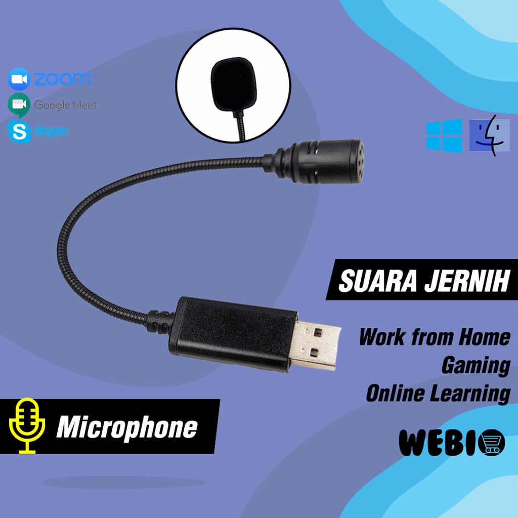 U02 Mini USB Microphone Laptop Microphone PC Condenser Gooseneck