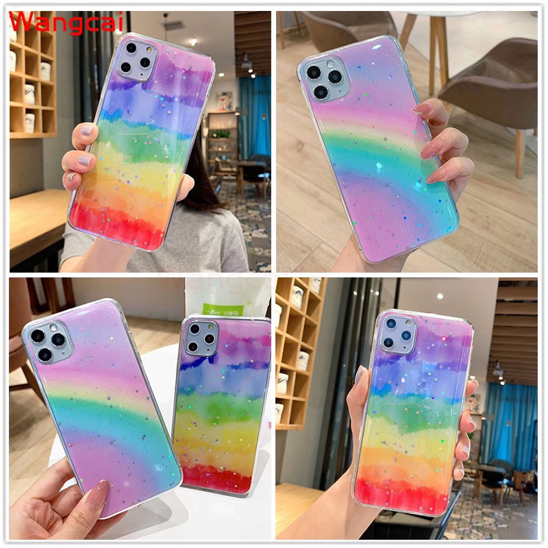 Oppo A92s A91 A8 A31 A9 A5 2020 A12e A5 A3s A3 A79 A73 A73s F5 Phone Case Star Glitter Bling Colorful Rainbow Soft Tpu Case Cover Shopee Philippines