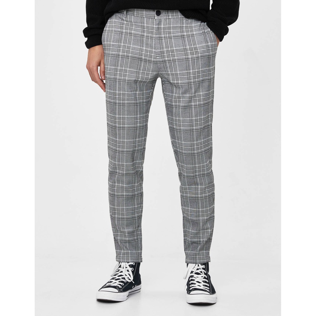 bershka striped trousers