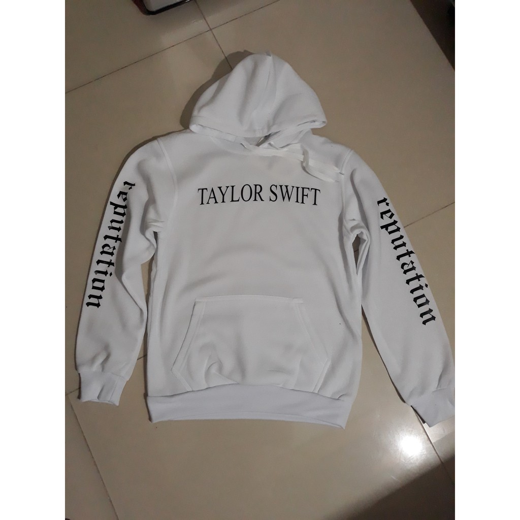 taylor swift white tour hoodie with snake design